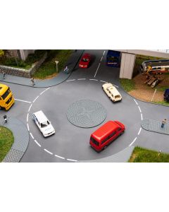 Mini-Kreisverkehr und Verkehrsinsel