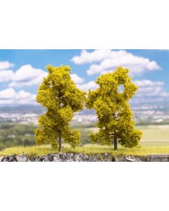 4 Laubbäume, hellgrün