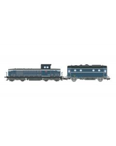 SNCF Diesellok BB 66013, weiss/blau mit Heizwagen 800 kg/h, SHmf 788, hellblau, Ep. IV, DCS