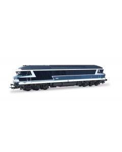 SNCF 6-achsiger dieselelektrische Lokomotive CC 72084, blau, Carmillon-Logo, Ep. V