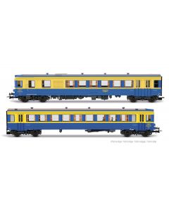 SNCF 2-teiliges Set Dieseltriebwagen X 94630 Cannes-Ranguin, blau/gelb , Ep. IV