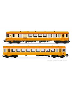 SNCF 2-teiliges Set Dieseltriebwagen X 4790, orange/grau, Ep. IV