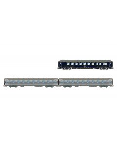 SNCF 3-teiliges Set Sud Express, set 1/2, CIWL Speisewagen + 2 x DEV Inox kurz, Ep. III/IV