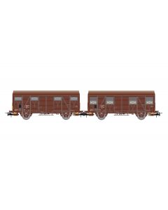 SNCF 2-teiliges Set Gs geschlossener Wagen, braun, ein wagen mit Schlusslicht, Ep. IV