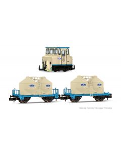 Sodawerk Stassfurt, ASF Akkulok, set mit 2 x Ucs Silowagen, Ep. V, DCC