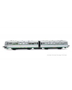 RENFE 2-teiliges Set Dieseltriebwagen 591.400 Ferrobus, silbrig mit UIC markings, Ep. IV, DCC