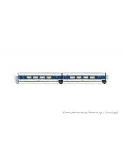 RENFE 2er-Set Talgo 200 2x 2nd BR Personenwagen weiss/blau mit gelben Streifen Ep.V