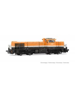 BASF dieselelektrische Lokomotive Vossloh DE 18, orange/grau, Ep. VI