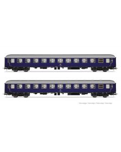 DB 2-teiliges Set Liegewagen Bcm 243, blau, Ep. IV