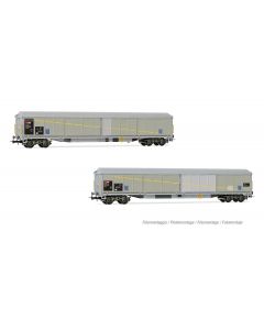 SBB 2-teiliges  Set 4-achsiger Schiebewandwagen Habils mit Flicken, Ep. V