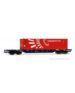 Mercitalia Intermodal 4-achsiger Containerwagen Sgnss blau mit 45'-Cont. Codognotto, Ep. VI
