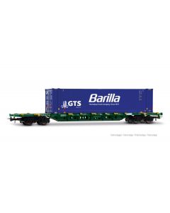 Mercitalia Intermodal 4-achsiger Containerwagen Sgnss grün,mit 45'-Cont. GTS Barilla, Ep. VI