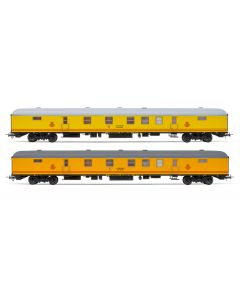 RENFE 2-teil. set DGCT-3100 Postwagen mit160km/h Dhregestellen, gelb, Ep. IV