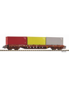 Containertragwg.SNCB, beladen mit 3 Containern, Ep V