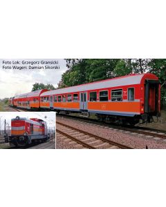 S-Set Diesellok Sm42 +1x Doppelstockwg. + 1x 120A Personenwg. Polregio A-Gleis &amp; B VI