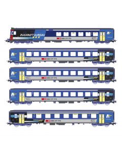 SBB Set 5-tlg RE ZUGKRAFT AARGAU, 1x BDt,1x A, 3x B mit IB, Ep. V DC