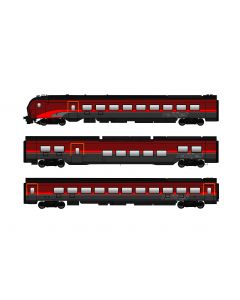 ÖBB 3-teil. Railjet Set, Steuer-, 2.Klasse- und EndwagenEp. VI, DC Basic