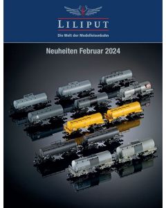 Liliput-Prospekt Neuheiten Februar 2024 (H0, H0e, N) Deutsch