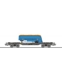 ÖBB Transportwagen 977 0 000-4 mit Strüver Tankauflieger ÖMV, Ep. III