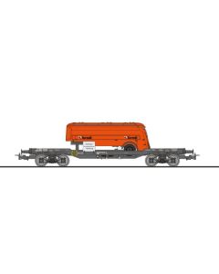 ÖBB Transportwagen 977 0 000-4 mit Strüver Tankauflieger Turmöl, Ep. III