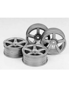 Arched 5-Spoke Wheels 4pcs silver (24mm / +0 )
