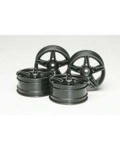 Twin 5-Spoke Wheels 4pcs black (26mm / +4)
