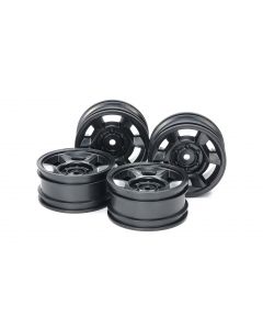 CC-02 6 Spoke Wheels black (4) Offset +4