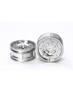 Matte Plated Silver Dish Wheels (26mm, +2)