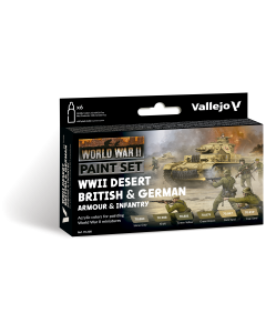 Desert British + German Armour + Infantry WWII / 6 colors set 18 ml