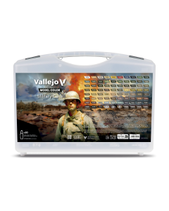 Military Case. Includes: 76 colors + 4 auxiliaries selected for camouflage schemes + military unifor