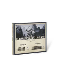 Ultimate miniature set Paint + Brushes (5) Special Set 6 colors 18 ml