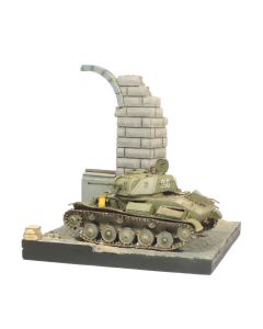 German Ruined Building Scenery 15,5 x 15,5 cm