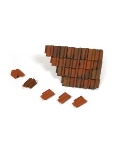 Damaged Roof Section and Tiles Scenery