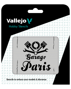 Vintage Garage Sign Hobby Stencils 125 x 125 mm