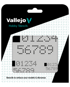 Digital Numbers Hobby Stencils 125 x 125 mm