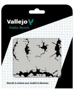 Cracked Wall Hobby Stencils 125 x 125 mm