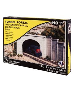 H0-Spur Tunnelportal zweigl. Beton