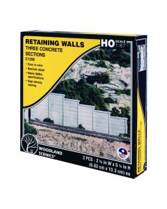 Stützmauer Beton - für H0 Spur