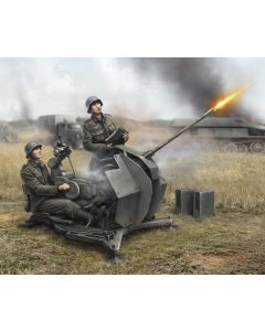 German Anti-Aircraft Gun with Crew