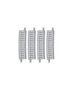 4 Gleise, gebogen, in Schotterbetttung, 7,5deg., R 541 mm