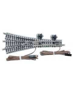 Dreiwege-Weiche, rechts/links, in Schotterbettung