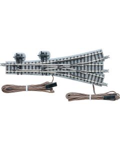 Dreiwege-Weiche, links/rechts, in Schotterbettung