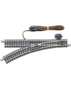 Elektrische Weiche, links, in Schotterbettung