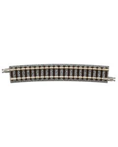 4 Gleise, gebogen, in Schotterbettung, 10deg., r 605 mm