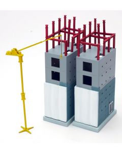 Modernes Hochhausgebäude im Bau