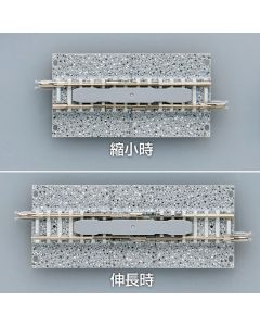 Variables Gleis, 70 - 90 mm, in breiter Schotterbettung