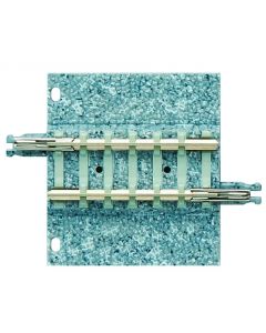 8 Gleise, gerade mit breiter Schotterbettung, 4x 18,5 mm und 4 x 33 mm