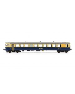 BLS Autozugsteuerwagen Bt 949 blau/beige, Omegalogo und UIC-Nummer, Ep. VI