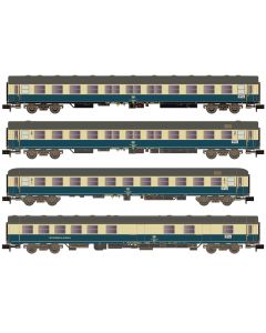 4er Set Personenwagen DB, Ep.IV, Turnus Ferienzug, Set 1