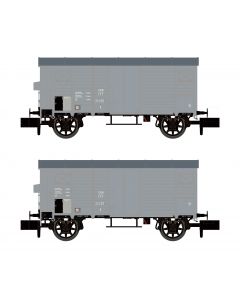SBB 2 gedeckte Güterwagen K2, grau, Ep. II